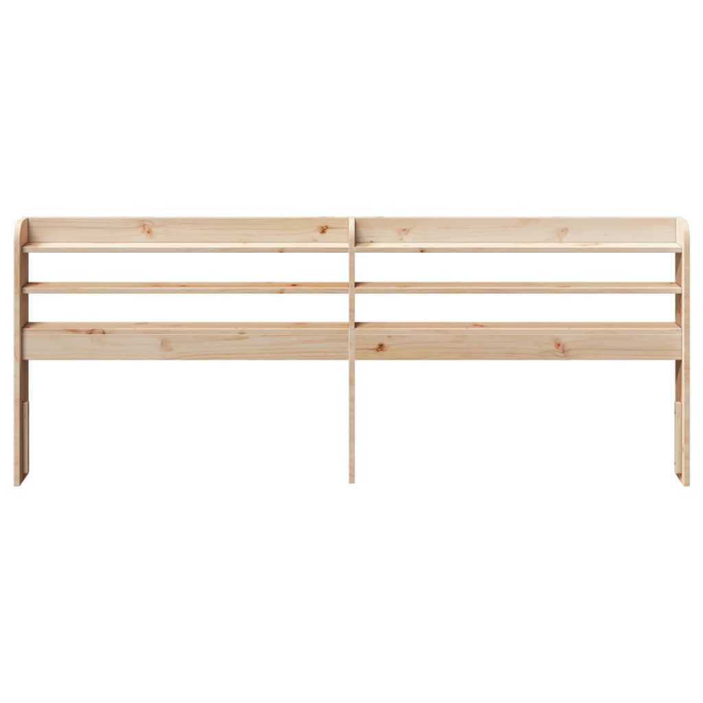 Headboard with Shelves 180 cm Solid Wood Pine